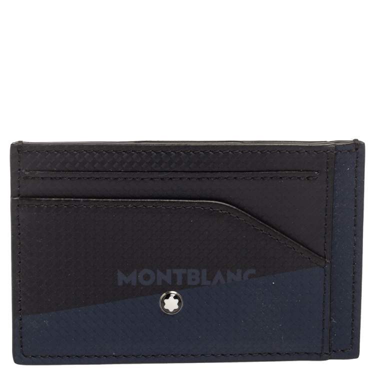 مملوكة مسبقًا Montblanc Blue/Black Leather Card Holder 