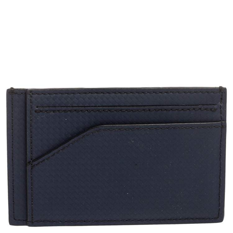 مملوكة مسبقًا Montblanc Blue/Black Leather Card Holder 