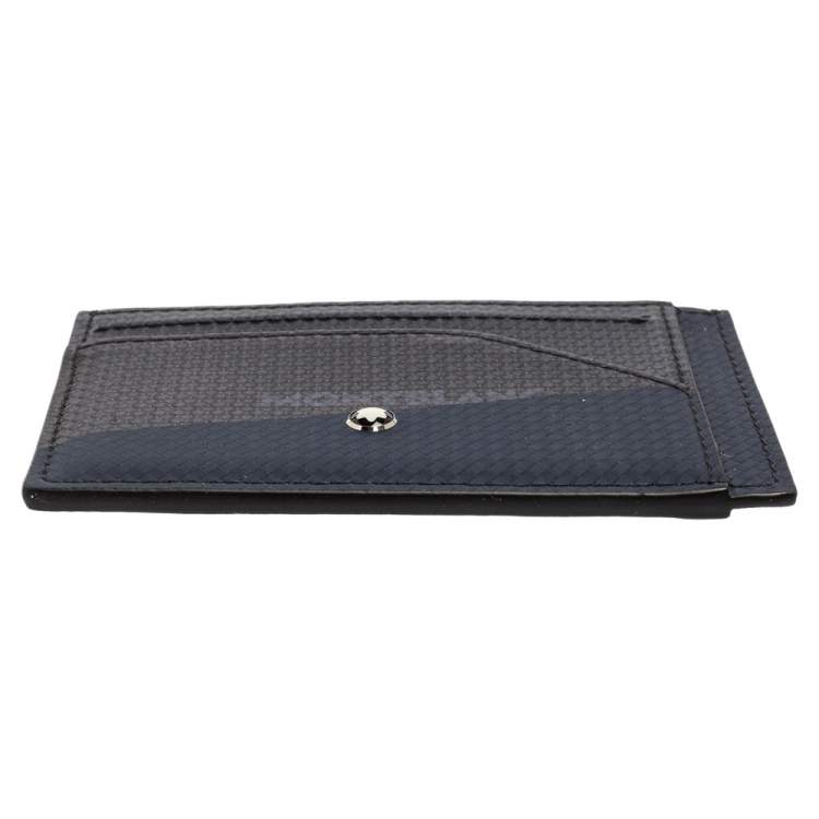 مملوكة مسبقًا Montblanc Blue/Black Leather Card Holder 