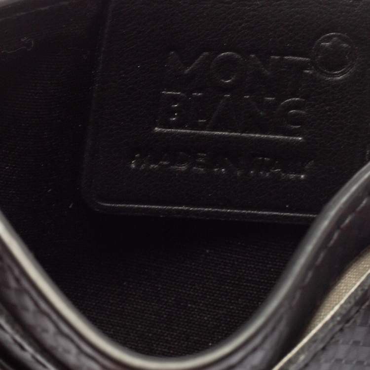 مملوكة مسبقًا Montblanc Blue/Black Leather Card Holder 
