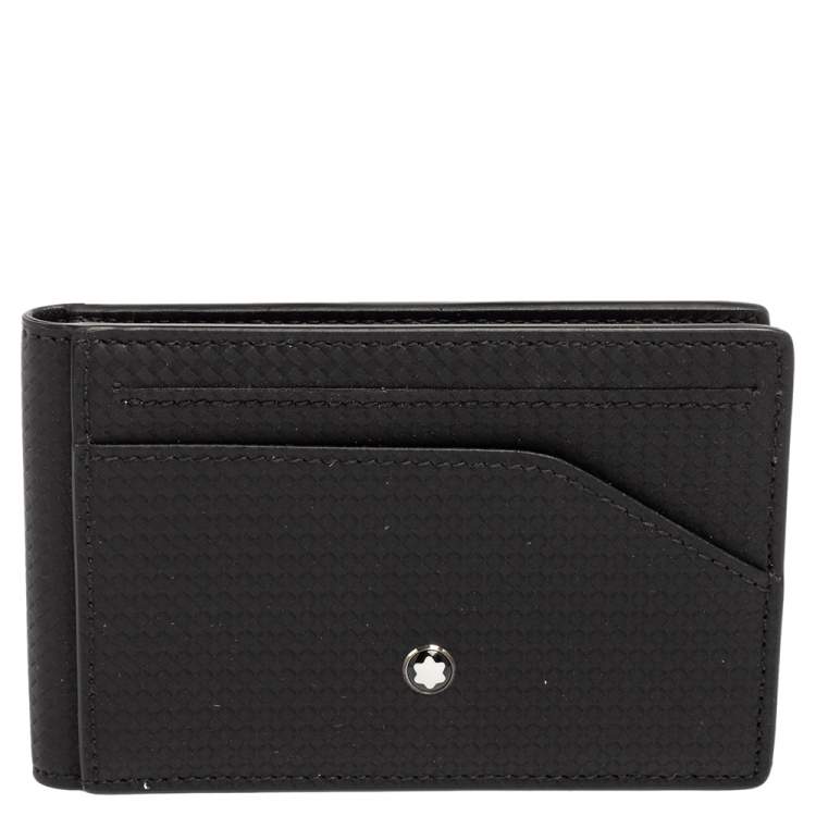 مملوكة مسبقًا Montblanc Black Leather Meisterstück Bifold Card Case