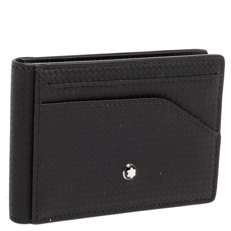 مملوكة مسبقًا Montblanc Black Leather Meisterstück Bifold Card Case