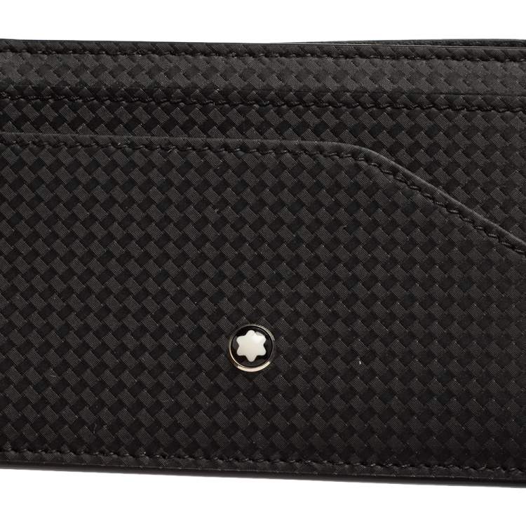 مملوكة مسبقًا Montblanc Black Leather Meisterstück Bifold Card Case