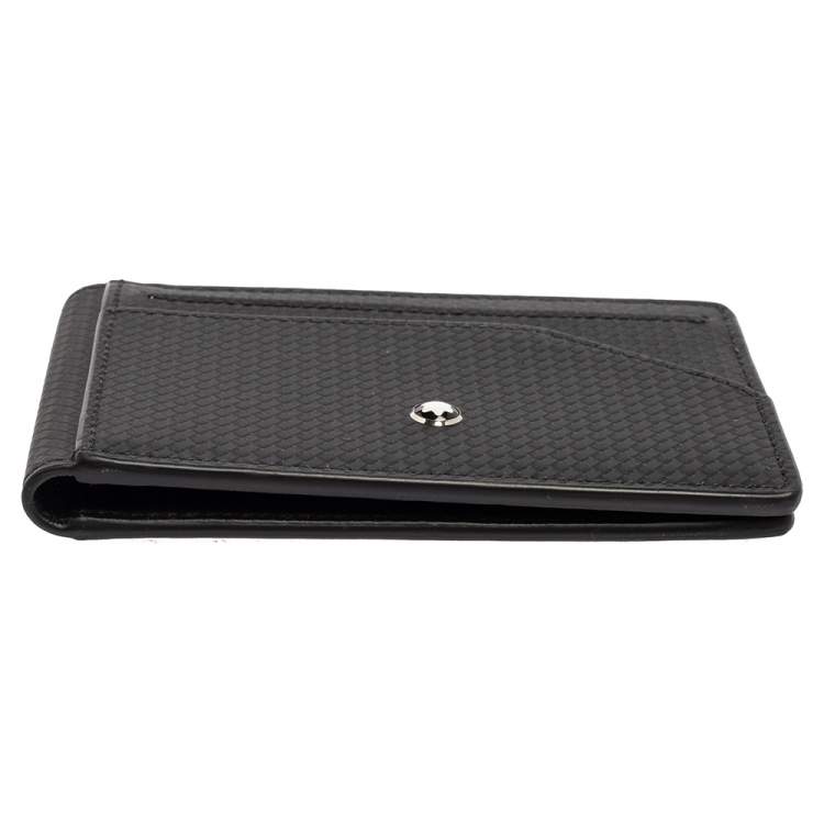 مملوكة مسبقًا Montblanc Black Leather Meisterstück Bifold Card Case