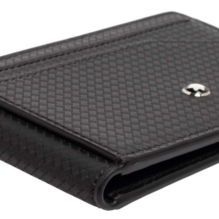 مملوكة مسبقًا Montblanc Black Leather Meisterstück Bifold Card Case
