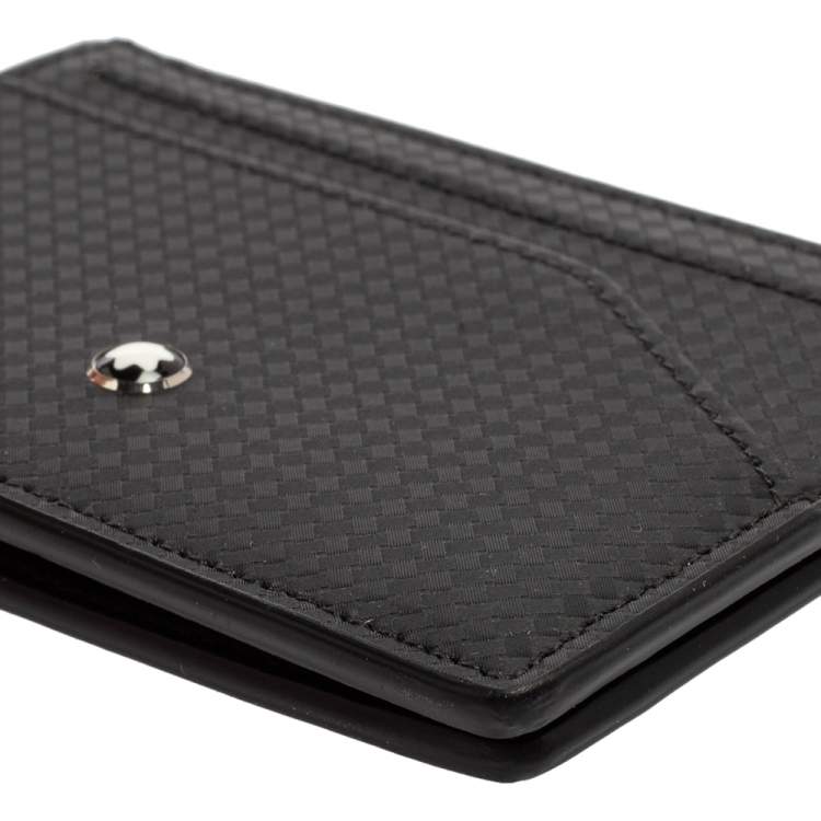 مملوكة مسبقًا Montblanc Black Leather Meisterstück Bifold Card Case