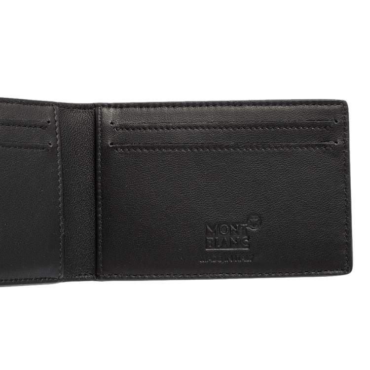 مملوكة مسبقًا Montblanc Black Leather Meisterstück Bifold Card Case