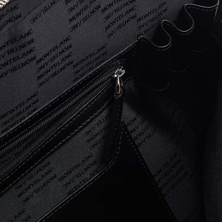 Pre Owned Montblanc Black Leather Meisterstuck Briefcase