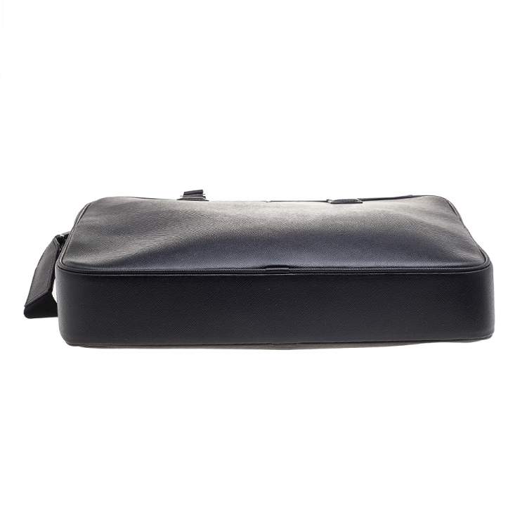 Pre Owned Montblanc Black Leather Meisterstuck Briefcase