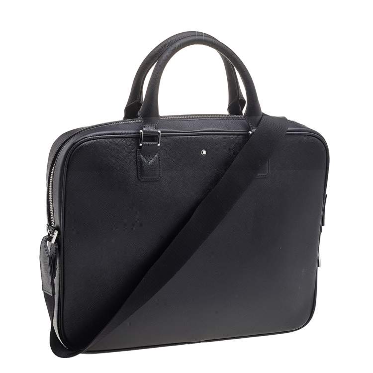 Pre Owned Montblanc Black Leather Meisterstuck Briefcase