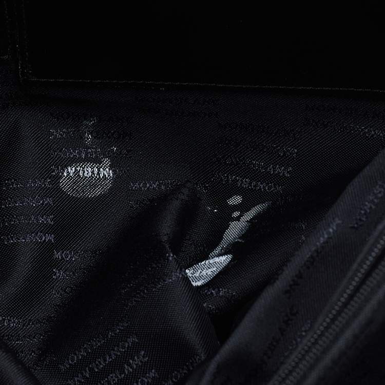 Pre Owned Montblanc Black Leather and Nylon Briefcase