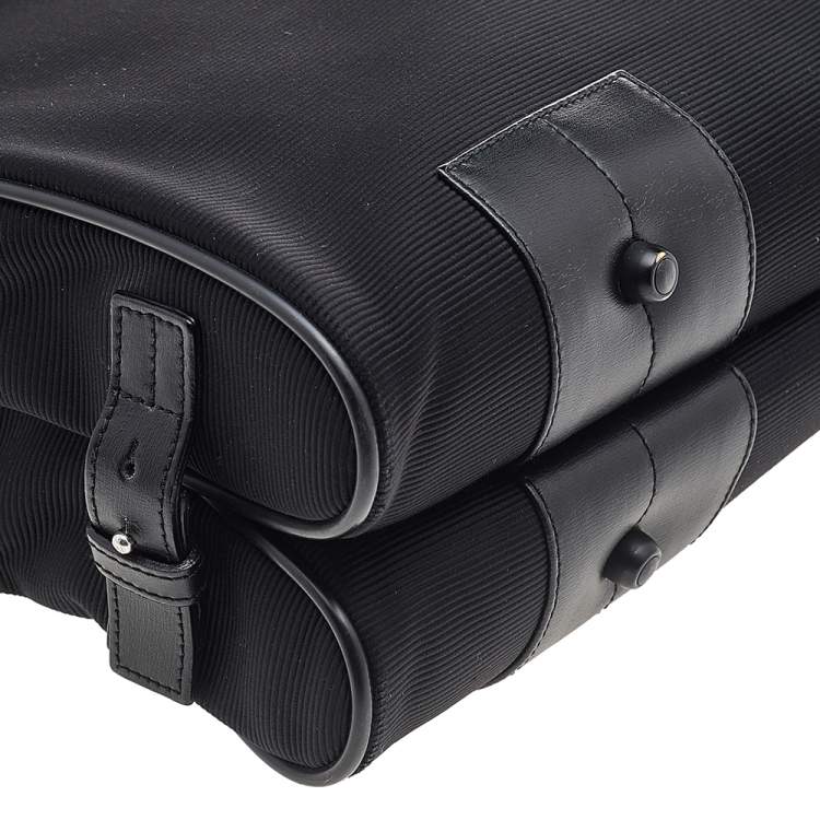 Pre Owned Montblanc Black Leather and Nylon Briefcase