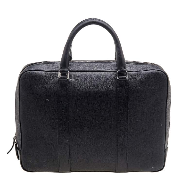 Pre Owned Montblanc Black Soft Grained Leather Meisterstück Document Briefcase