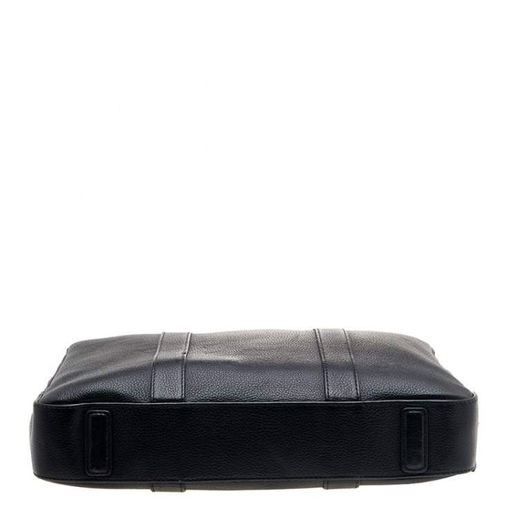 Pre Owned Montblanc Black Soft Grained Leather Meisterstück Document Briefcase