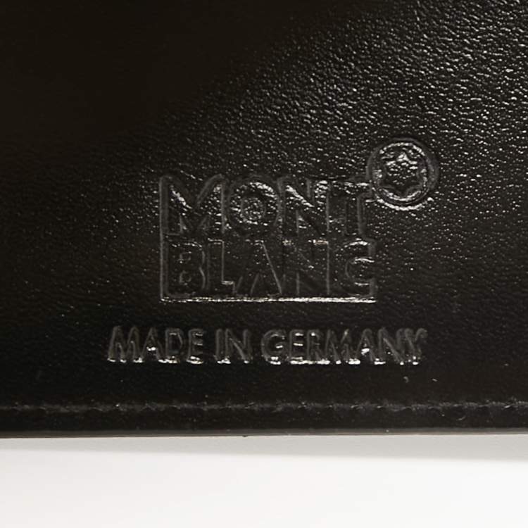 Pre Owned Montblanc Black Leather Meisterstuck Money Clip 6CC Wallet