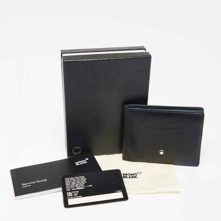Pre Owned Montblanc Black Leather Sartorial Bifold Wallet 