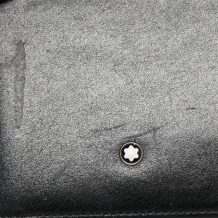 Pre Owned Montblanc Black Leather Sartorial Bifold Wallet 