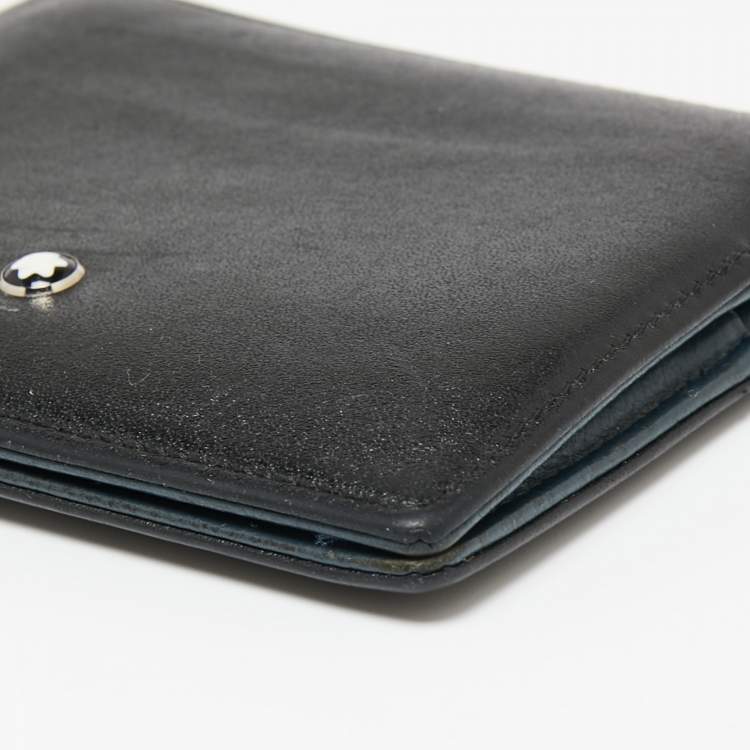 Pre Owned Montblanc Black Leather Sartorial Bifold Wallet 