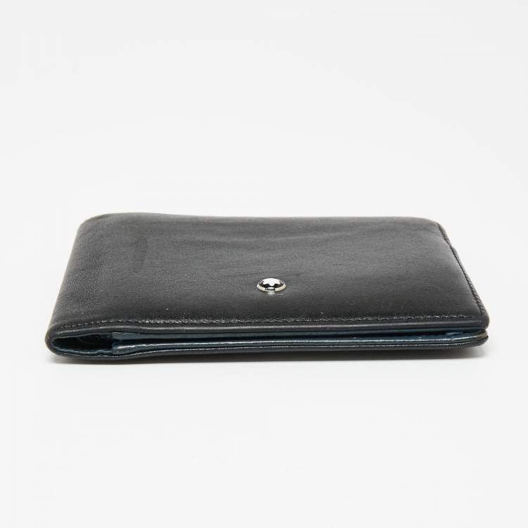 Pre Owned Montblanc Black Leather Sartorial Bifold Wallet 