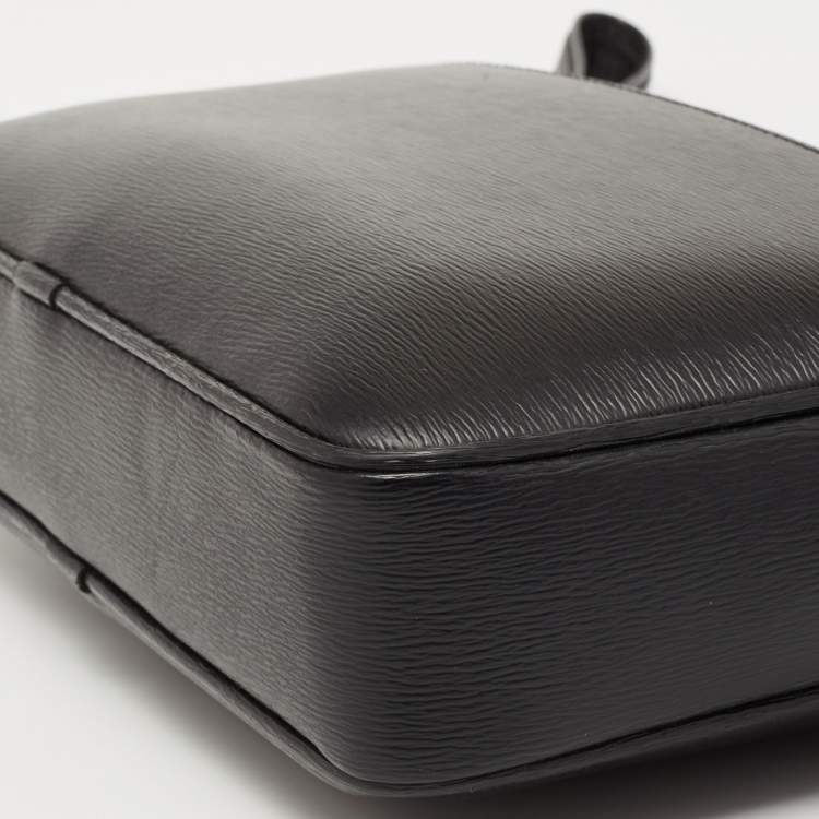 Pre Owned Montblanc Black Leather 4810 Westside Clutch Zip Top