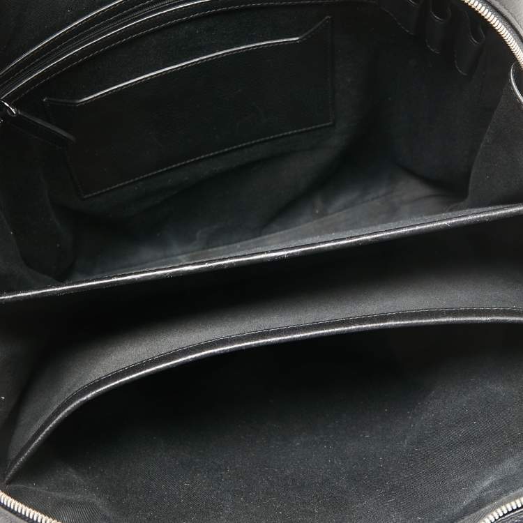 Pre Owned Montblanc Black Leather Soft Grain Meisterstuck Briefcase