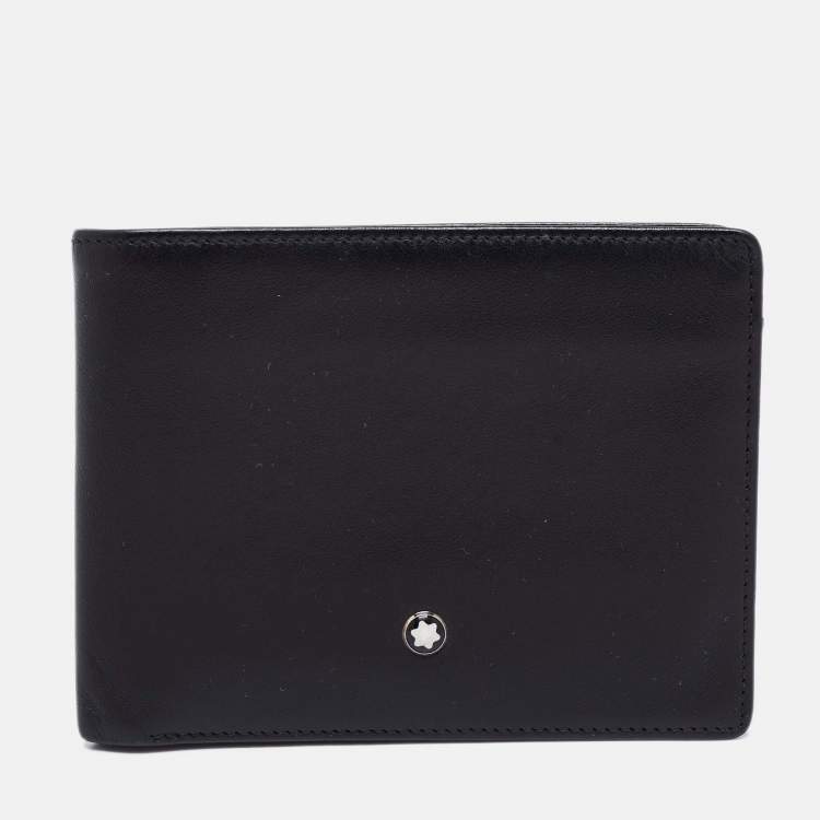 مملوكة مسبقًا Montblanc Black Leather Meisterstuck Bifold Wallet