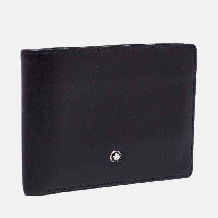 مملوكة مسبقًا Montblanc Black Leather Meisterstuck Bifold Wallet