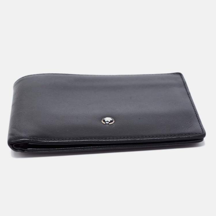 مملوكة مسبقًا Montblanc Black Leather Meisterstuck Bifold Wallet