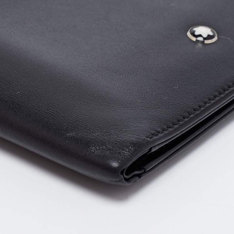 مملوكة مسبقًا Montblanc Black Leather Meisterstuck Bifold Wallet