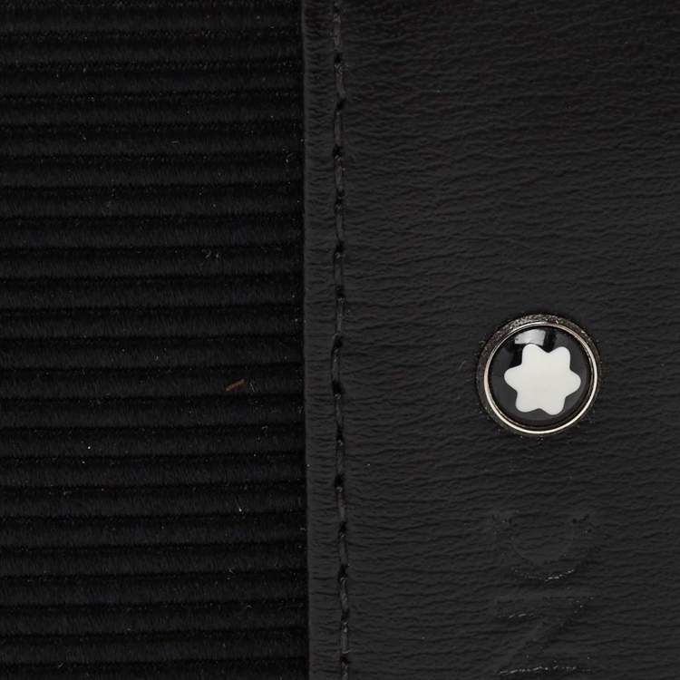Pre Owned Montblanc Black Canvas and Leather Mesiterstuck Bifold Wallet