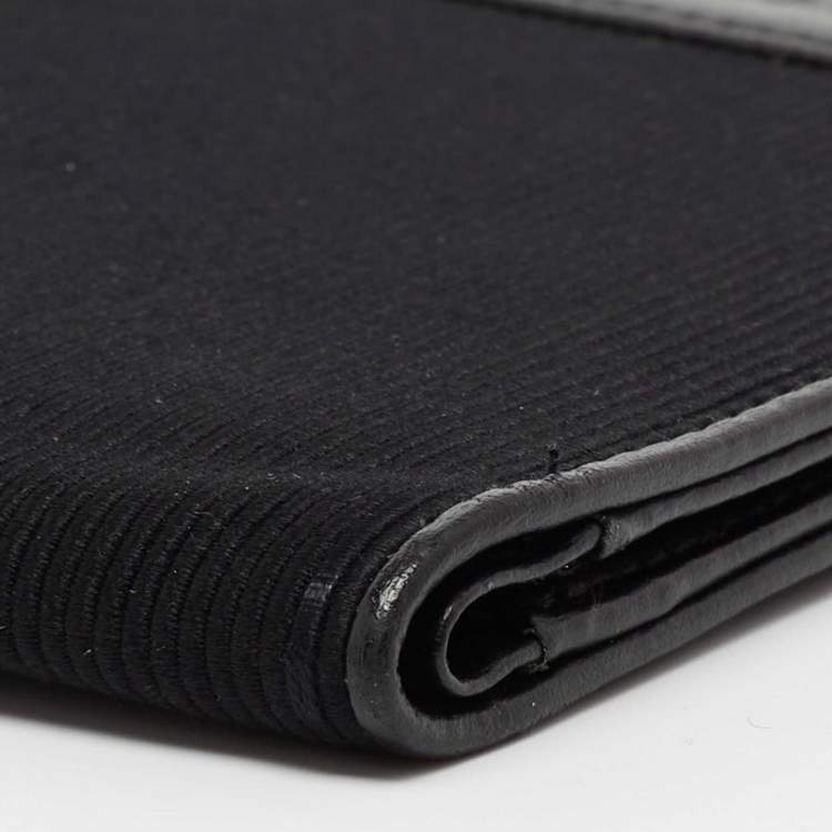 Pre Owned Montblanc Black Canvas and Leather Mesiterstuck Bifold Wallet