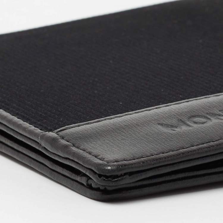 Pre Owned Montblanc Black Canvas and Leather Mesiterstuck Bifold Wallet