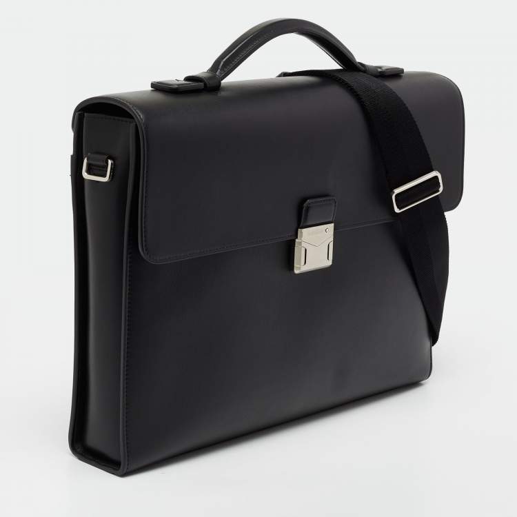 Pre Owned Montblanc Black Leather Meisterstück Briefcase