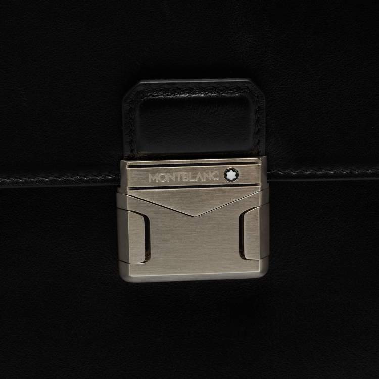 Pre Owned Montblanc Black Leather Meisterstück Briefcase