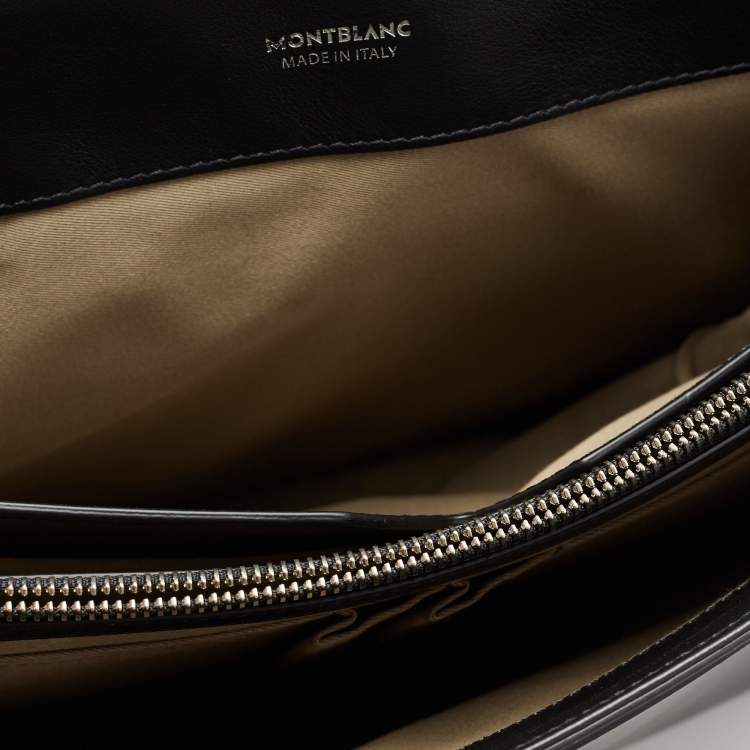 Pre Owned Montblanc Black Leather Meisterstück Briefcase