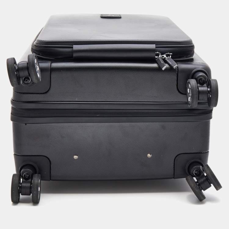 Pre Owned Montblanc Black Polycarbonate Nightflight Trolley Luggage