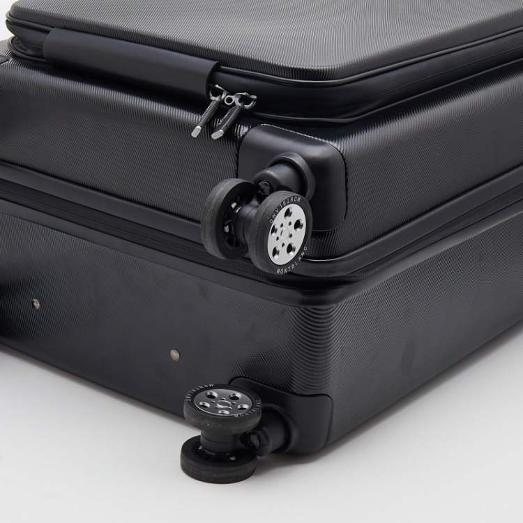 Pre Owned Montblanc Black Polycarbonate Nightflight Trolley Luggage