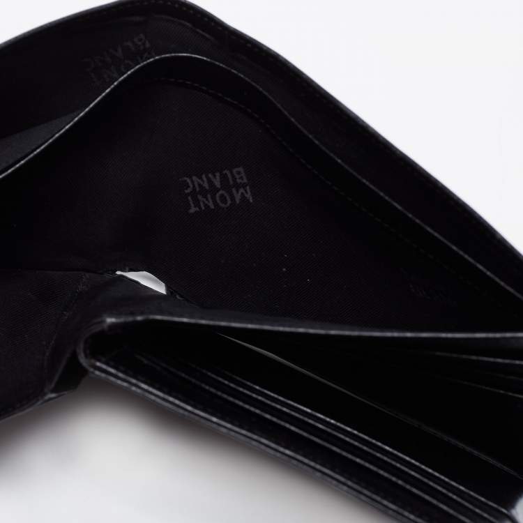 مملوكة مسبقًا Montblanc Black Leather Meisterstuck 12CC Bifold Wallet