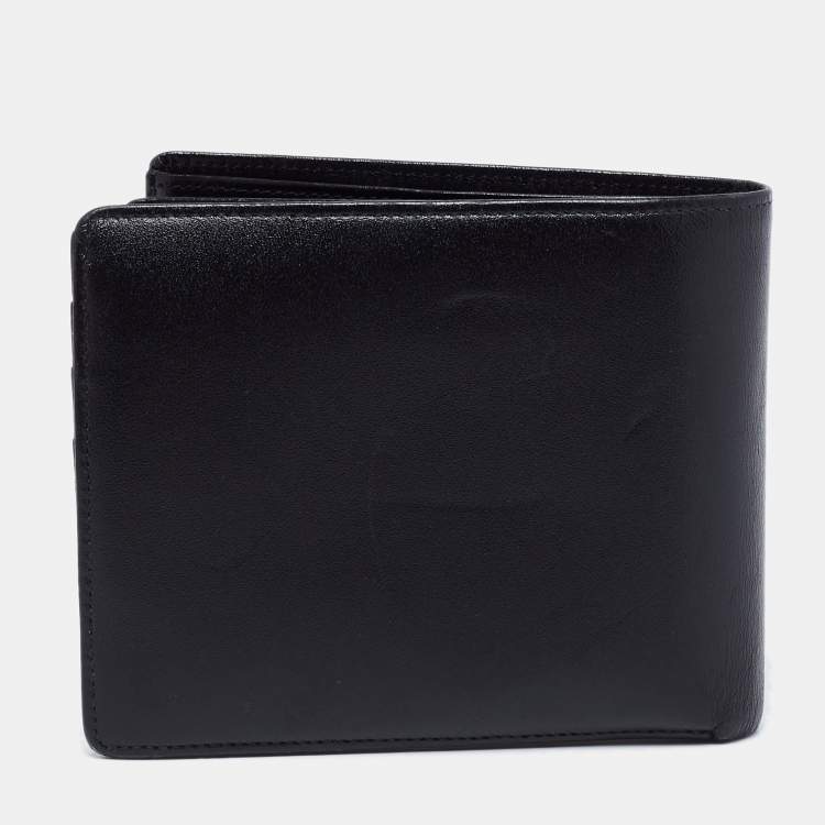 مملوكة مسبقًا Montblanc Black Leather Meisterstuck 12CC Bifold Wallet