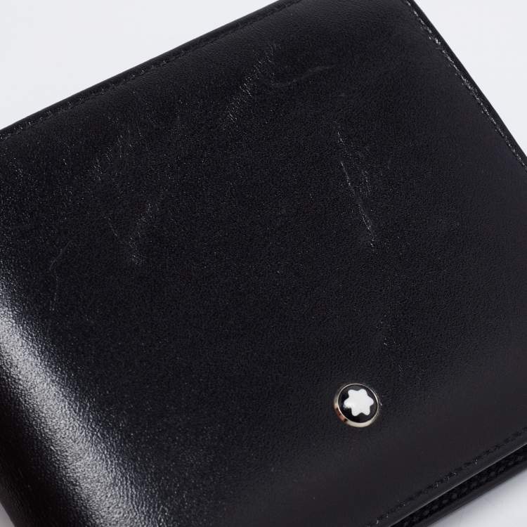 مملوكة مسبقًا Montblanc Black Leather Meisterstuck 12CC Bifold Wallet