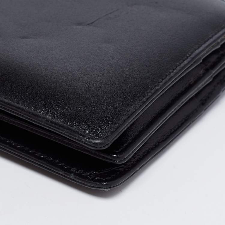 مملوكة مسبقًا Montblanc Black Leather Meisterstuck 12CC Bifold Wallet