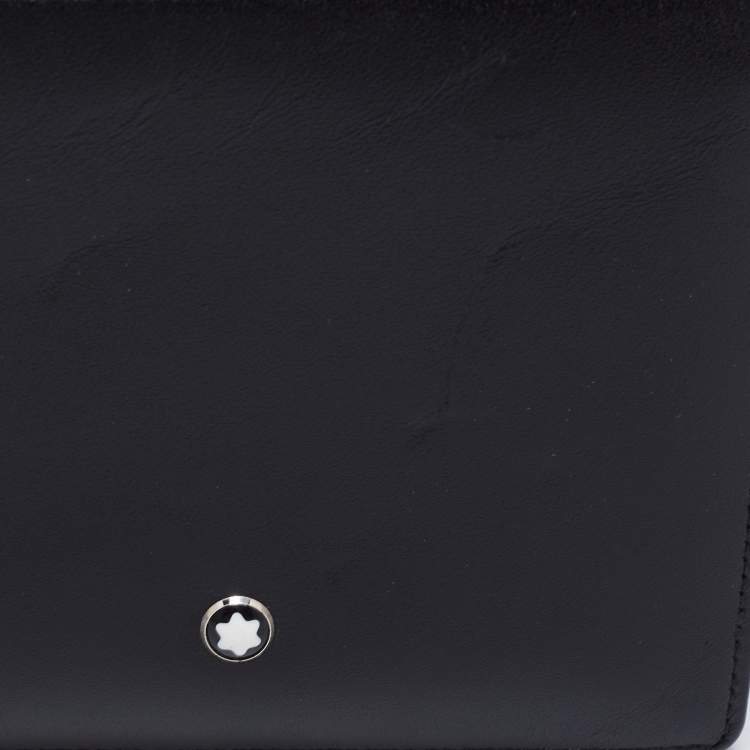 مملوكة مسبقًا Montblanc Black Leather Meisterstuck 12CC Bifold Wallet