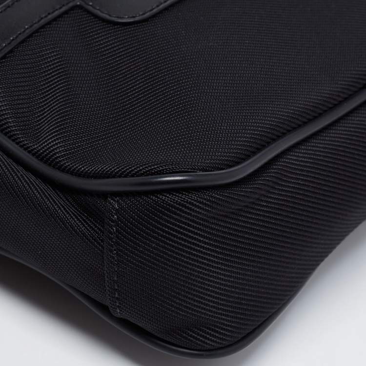 Pre Owned Montblanc Black Canvas And Leather Extreme 2.0 Pouch