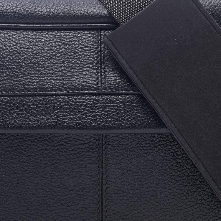 Pre Owned Montblanc Black Leather Crossbody Bag