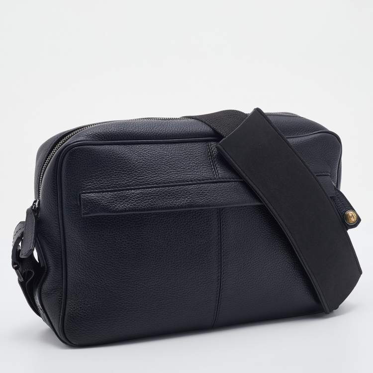 Pre Owned Montblanc Black Leather Crossbody Bag