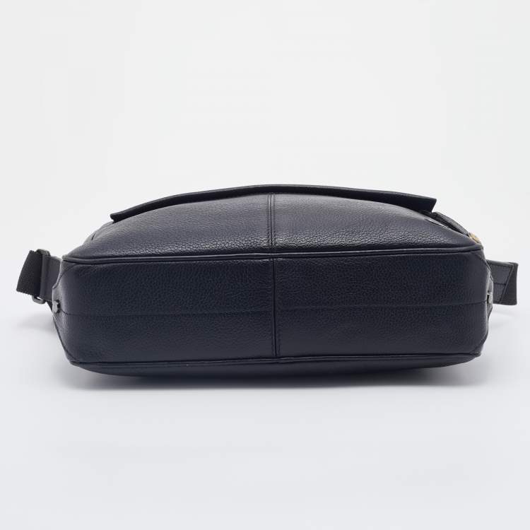 Pre Owned Montblanc Black Leather Crossbody Bag