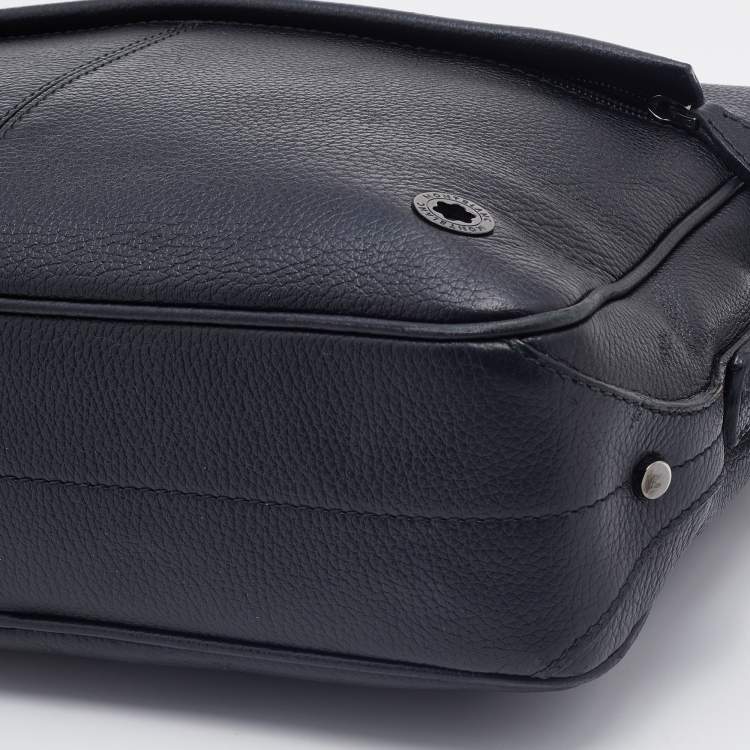 Pre Owned Montblanc Black Leather Crossbody Bag