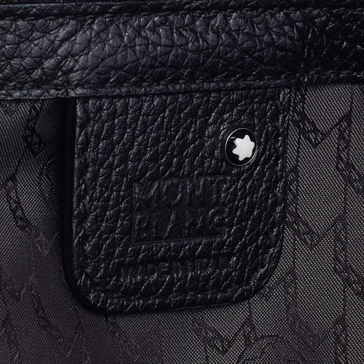 Pre Owned Montblanc Black Leather Crossbody Bag