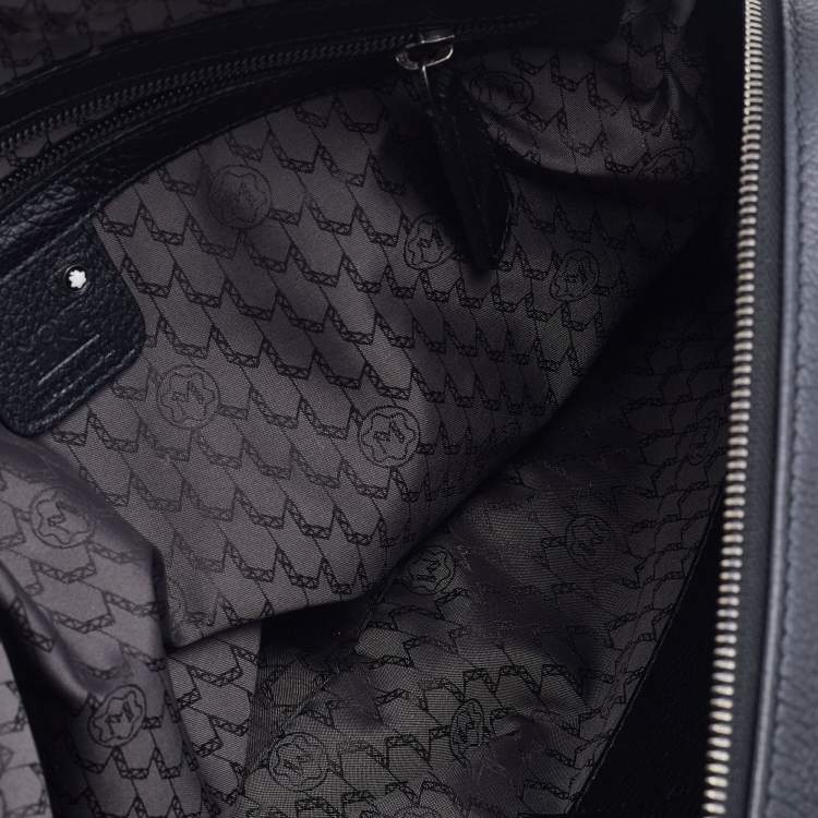 Pre Owned Montblanc Black Leather Crossbody Bag