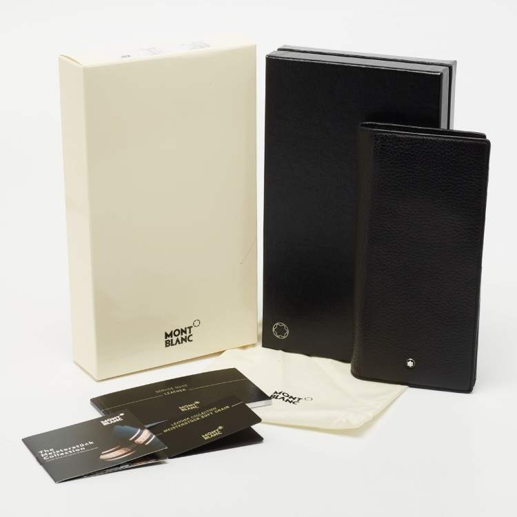 مملوكة مسبقًا Montblanc Black Leather Meisterstck 14CC Long Bifold Wallet